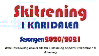 Oppstart skitrening alle grupper
